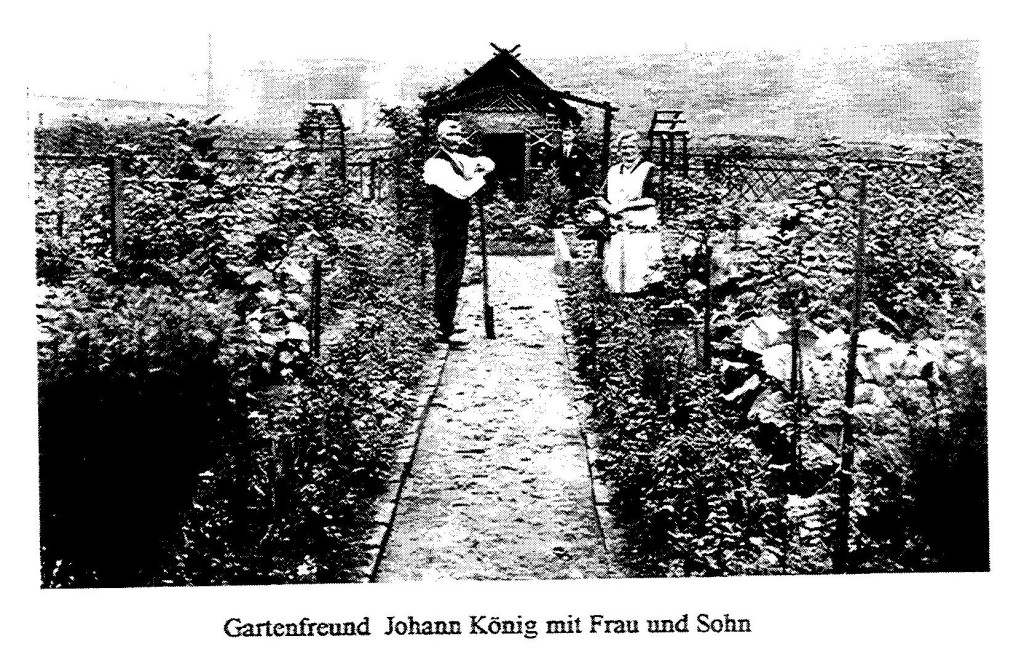 Gartenfreund Johann König mit Frau und Sohn