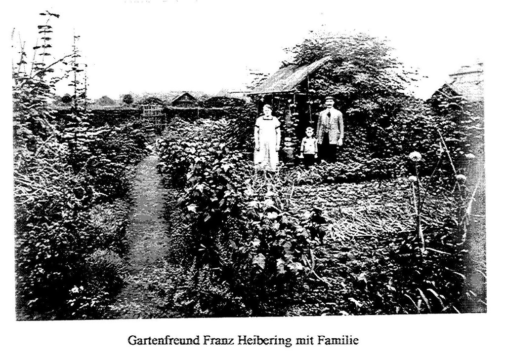 Gartenfreund Franz Heibering mit Familie